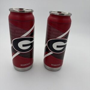 Set Of Two Igloo University of Georgia Bulldogs 16 oz Can Tumbler UGA